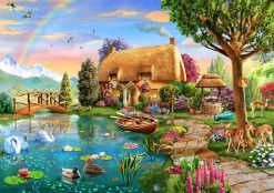 Bluebird Puzzle Cottage Aan Het Meer - Puzzel Van 6000 Stukjes