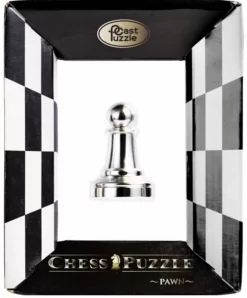 Cast Puzzle Pion Zilver- Schaakstuk - Breinbreker