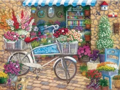 Cobble Hill Fiets Bij De Bloemenwinkel - Puzzel Van 275 XXL Stukjes