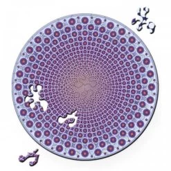 Curiosi Puzzel Double Points - Dubbelzijdige Ronde Puzzel In Hout - 88 Stukjes
