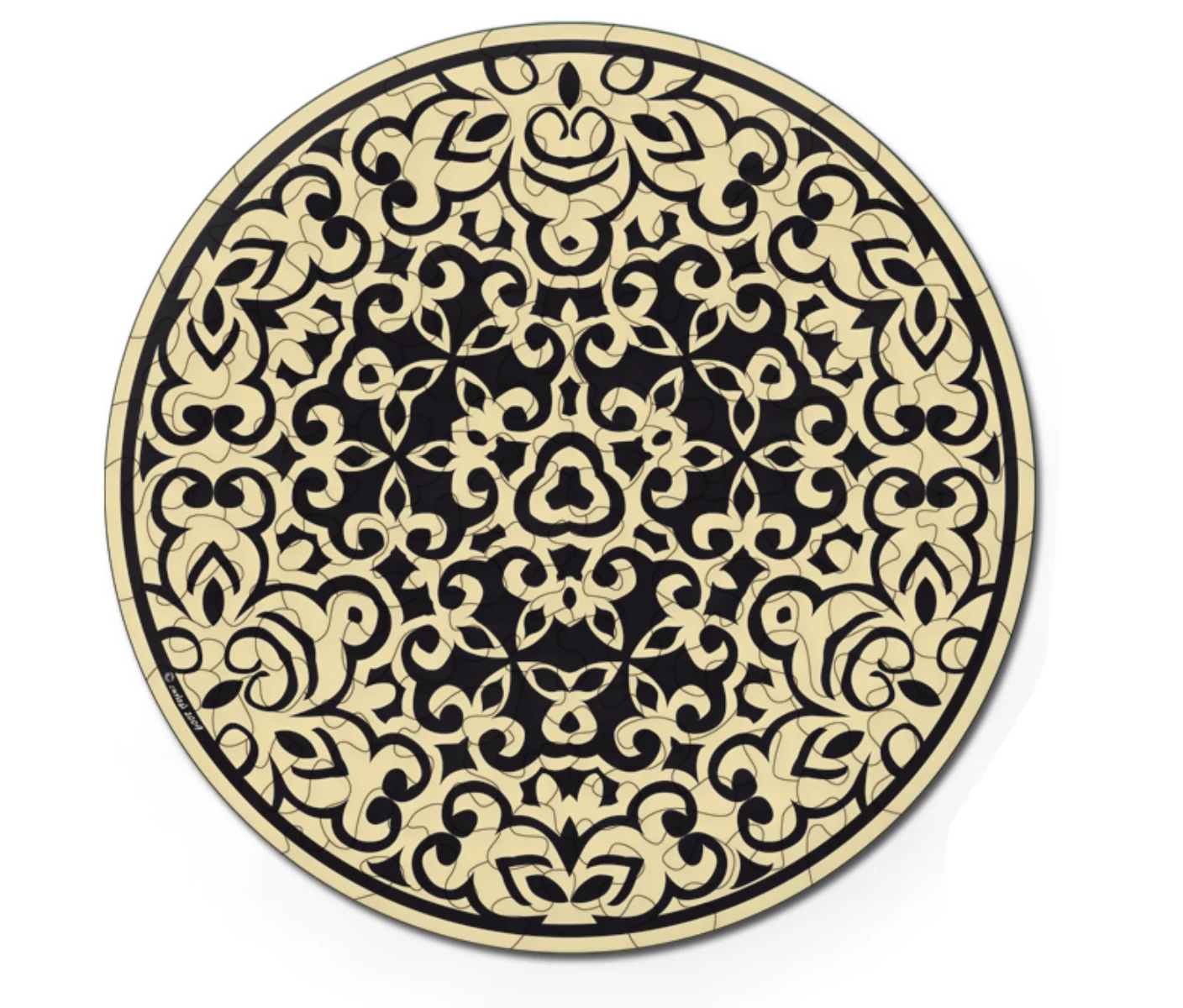 Curiosi Zand - Dubbelzijdige Ronde Puzzel In Hout - 88 Stukjes - Afbeelding 2