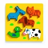 Djeco Als Kat En Hond - Houten Puzzel - 5 Stukjes