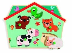 Djeco Geluidenpuzzel - De Boerderij - 5 Stukjes