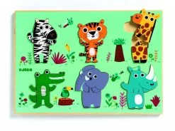 Djeco Koekoek Krokodil - 12 Stukjes