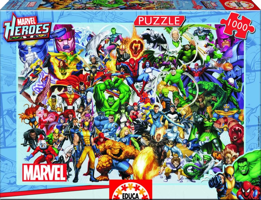 Educa Alle Superhelden Van Marvel - Puzzel Van 1000 Stukjes - Afbeelding 2