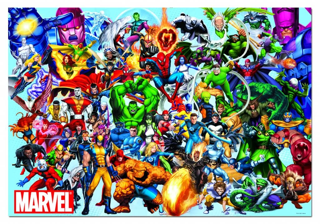 Educa Alle Superhelden Van Marvel - Puzzel Van 1000 Stukjes