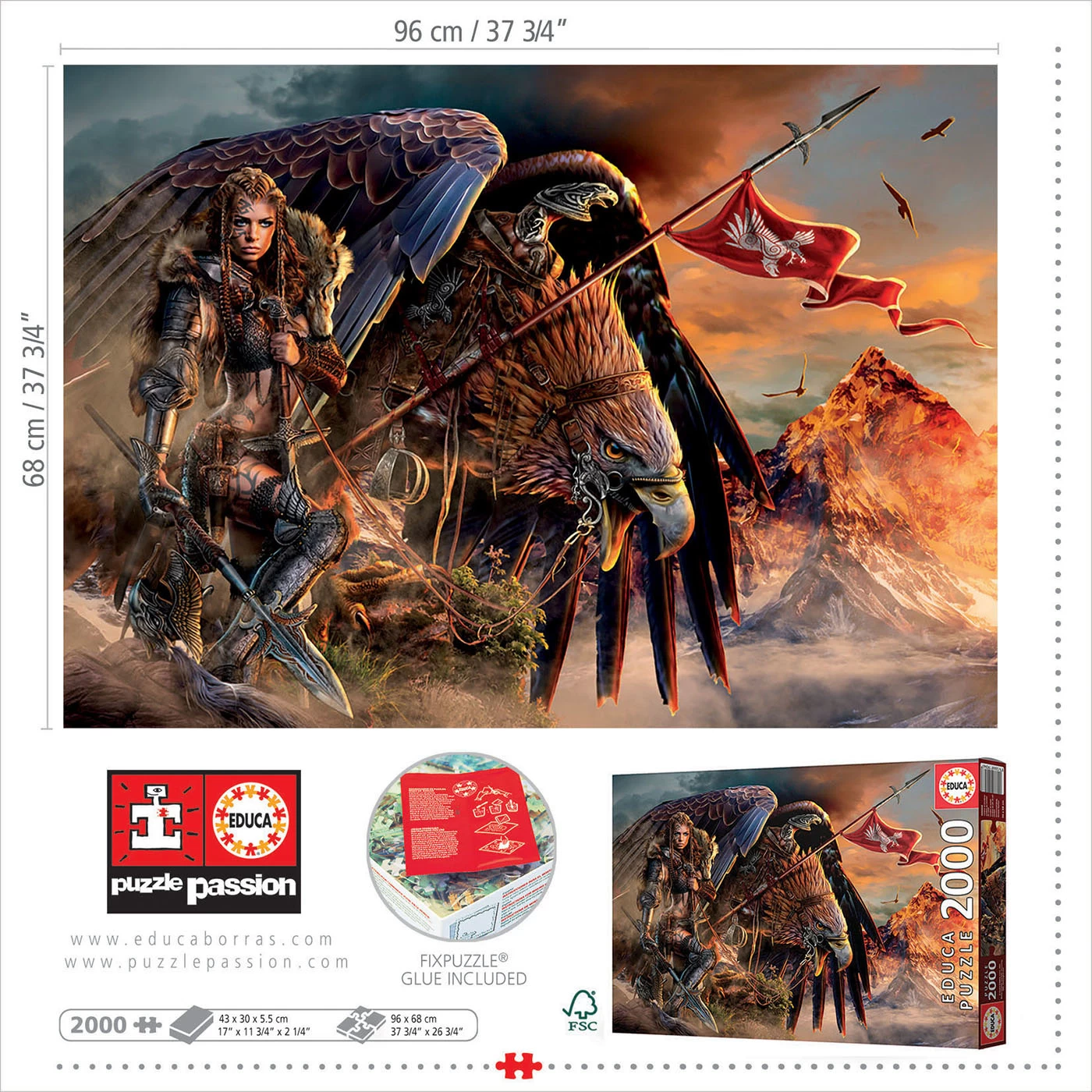 Educa Eagle Rider - Puzzel Van 2000 Stukjes - Afbeelding 3