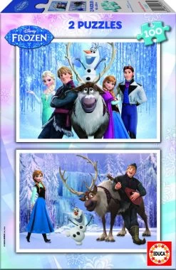 Educa Frozen - 2 Puzzels Van 100 Stukjes
