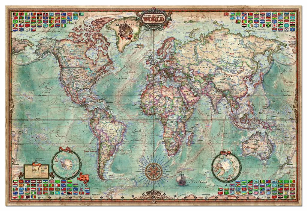 Educa Grote Wereldkaart - 4000 Stukjes