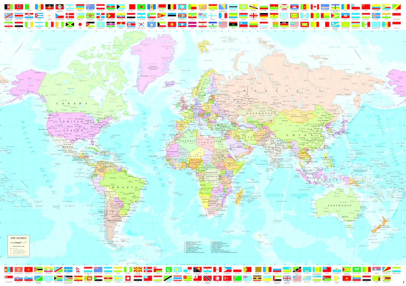 Educa Politieke Wereldkaart - Legpuzzel Van 1500 Stukjes - Afbeelding 2