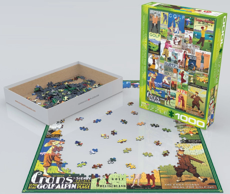 Eurographics Puzzles Golf Rond De Wereld - Puzzel Van 1000 Stukjes - Afbeelding 3
