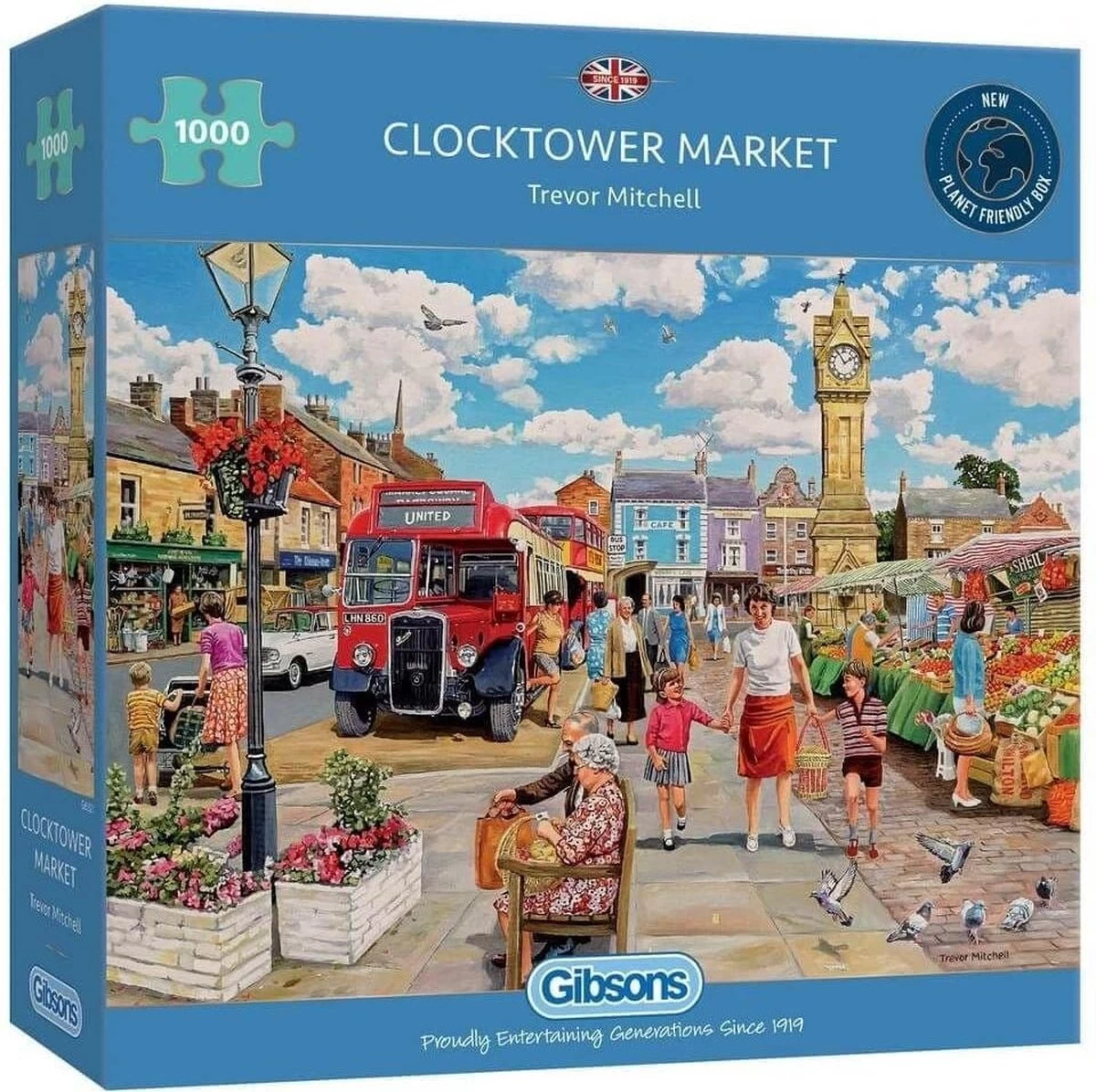 Gibsons Clocktower Market - Puzzel Van 1000 Stukjes