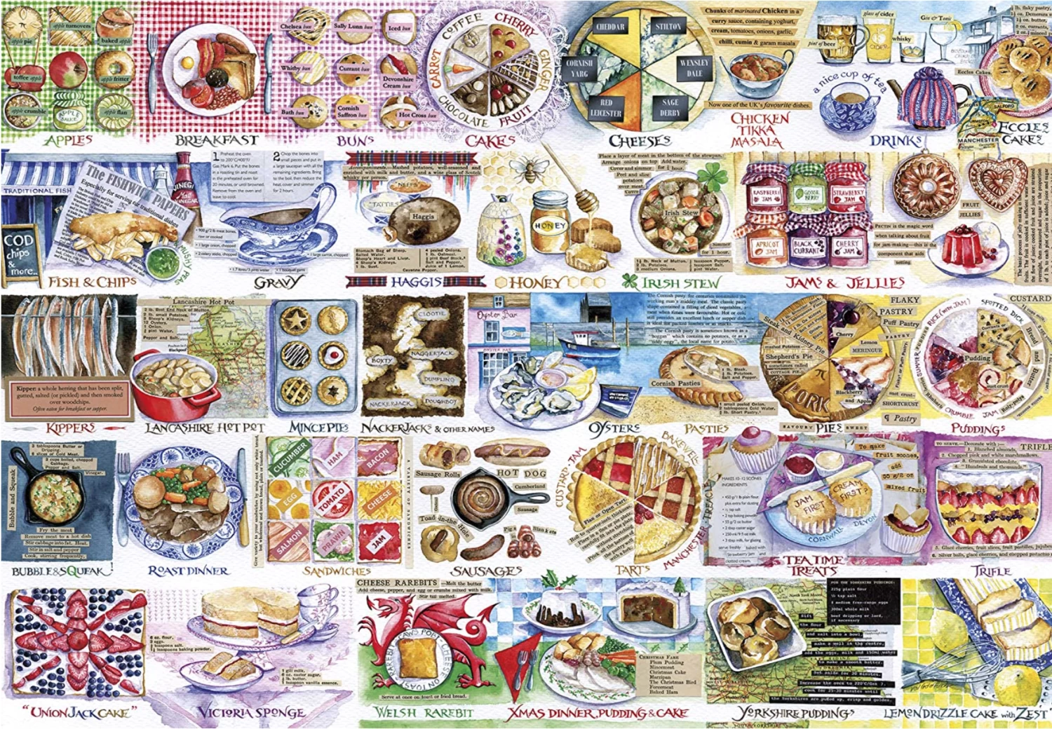 Gibsons Pork Pies And Puddings - Puzzel Van 1000 Stukjes - Afbeelding 2