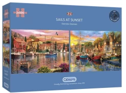 Gibsons Sails At Sunset - 2 Puzzels Van 500 Stuks