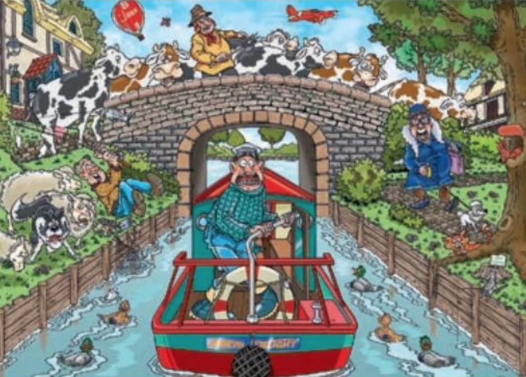 Jumbo Wasgij Original 33 - Kalm Op Het Kanaal! - 1000 Stukjes - Afbeelding 2