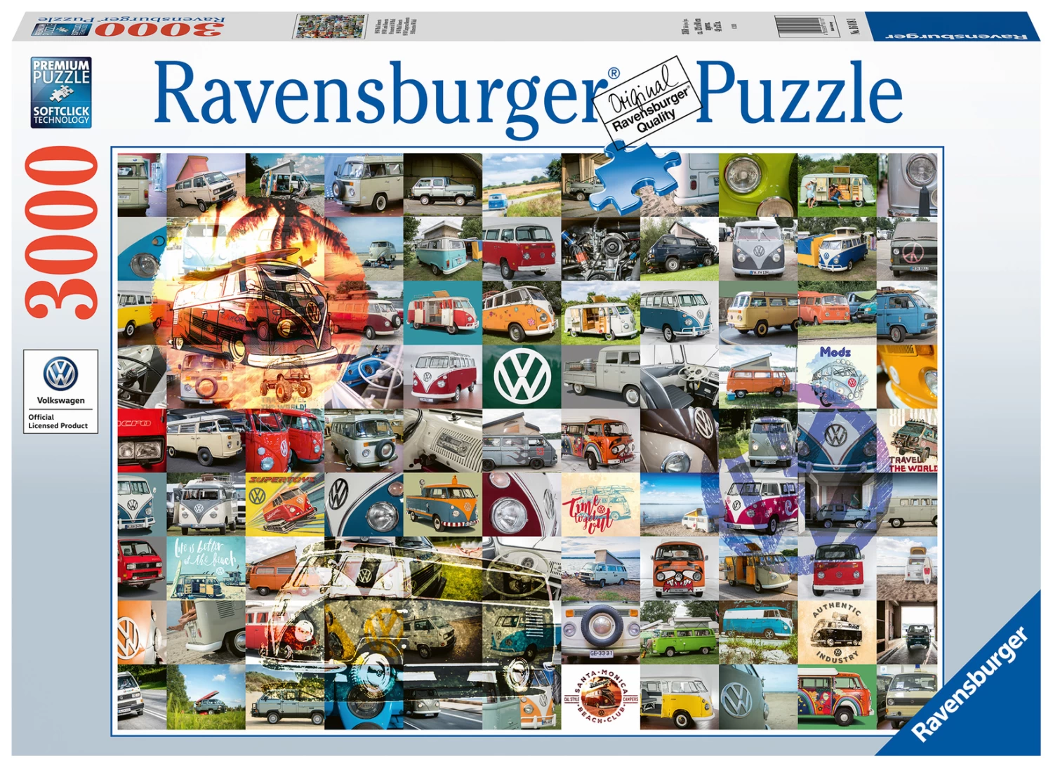 Ravensburger 99 VW Bulli Moments - Puzzel Van 3000 Stukjes - Afbeelding 2
