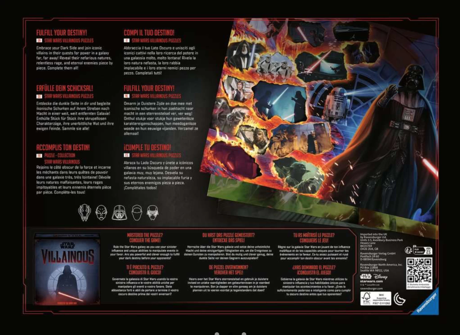 Ravensburger Asajj Ventress - Star Wars Villainous - Puzzel Van 1000 Stukjes - Afbeelding 3