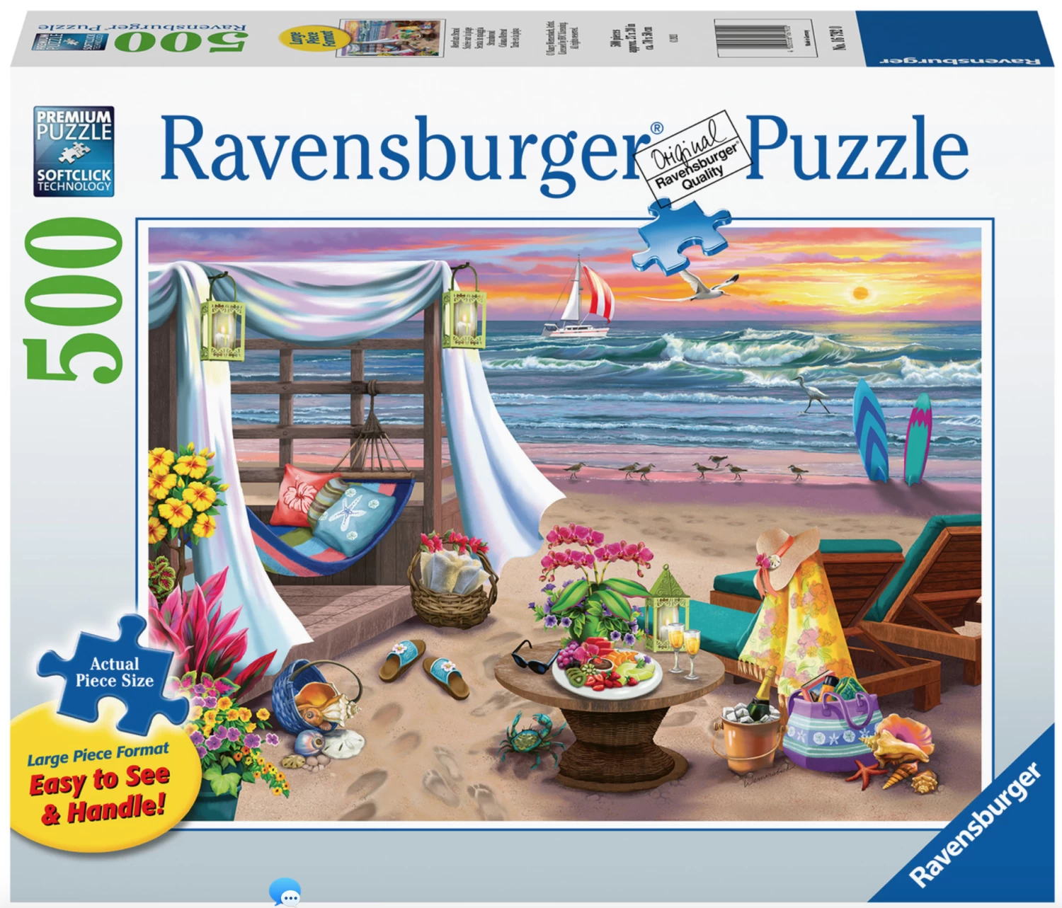 Ravensburger Avond Op Het Strand - 500 XL Stukjes