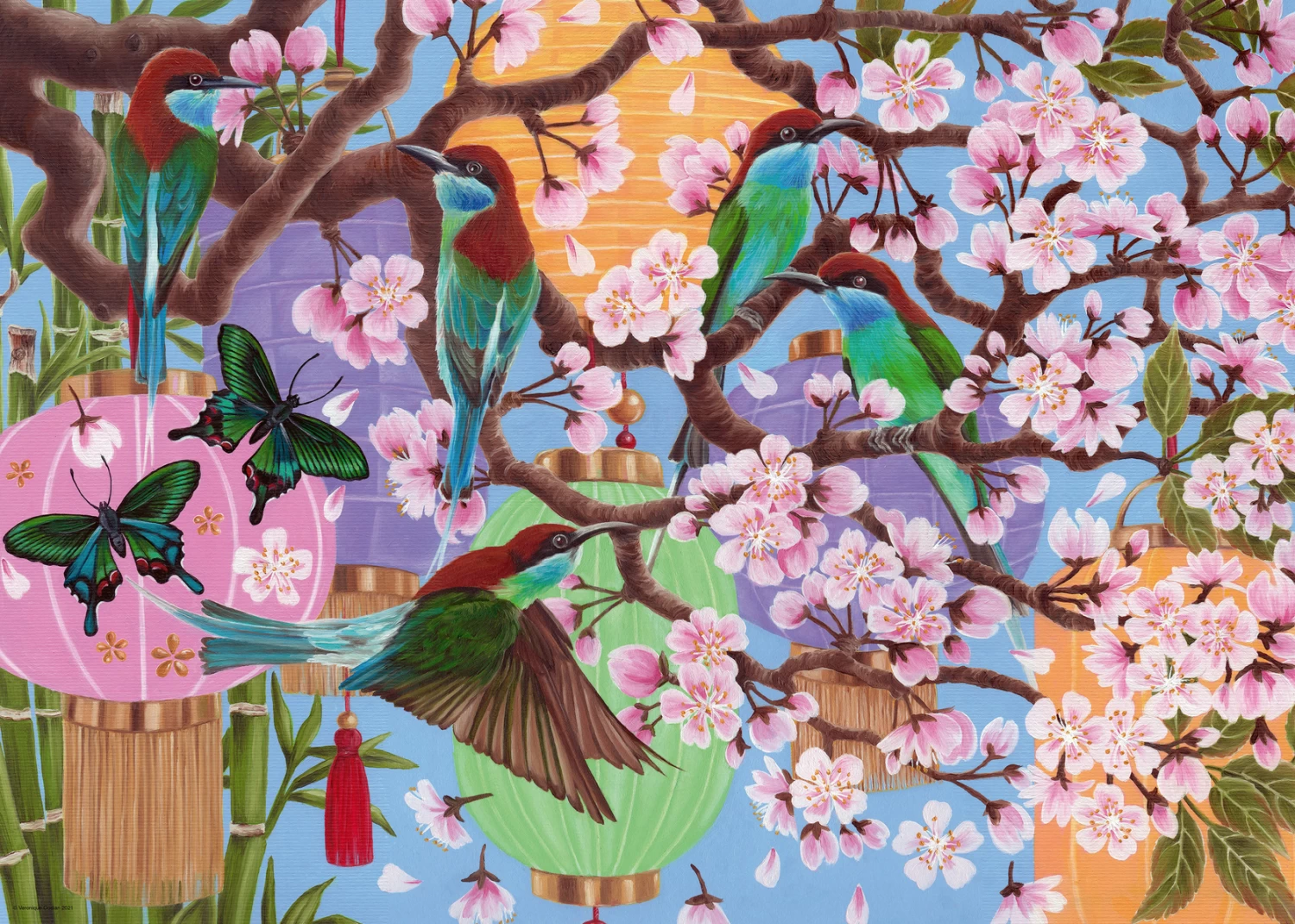 Ravensburger Kersenboom In Bloei - Puzzel Van 1000 Stukjes - Afbeelding 2