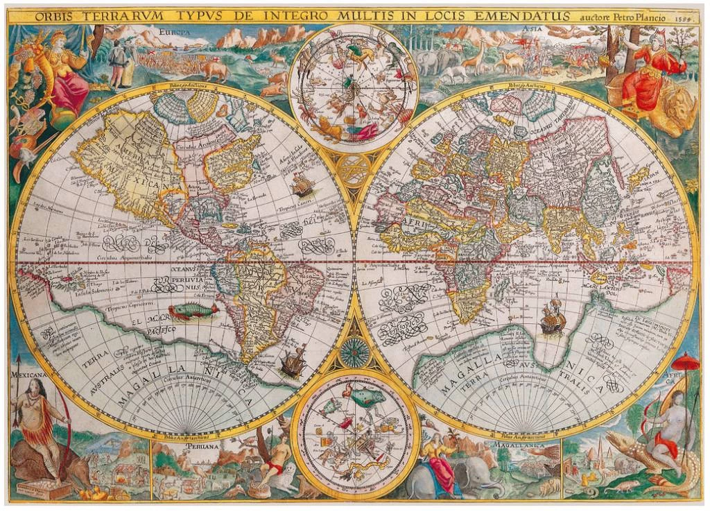 Ravensburger Wereldkaart Uit 1594 - 1500 Stukjes