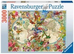 Ravensburger Wereldkaart Van Vlinders - Puzzel Van 3000 Stukjes