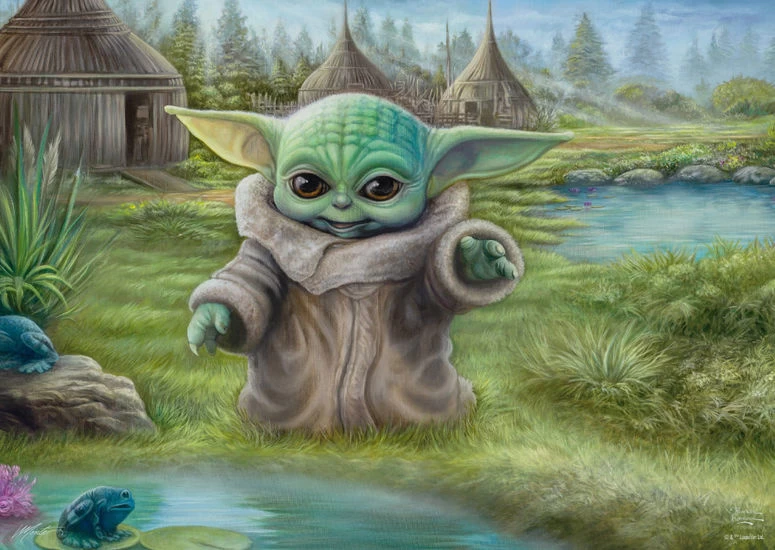 Schmidt De Mandalorian - Babyjoda - Thomas Kinkade - Puzzel Van 1000 Stukjes - Afbeelding 2