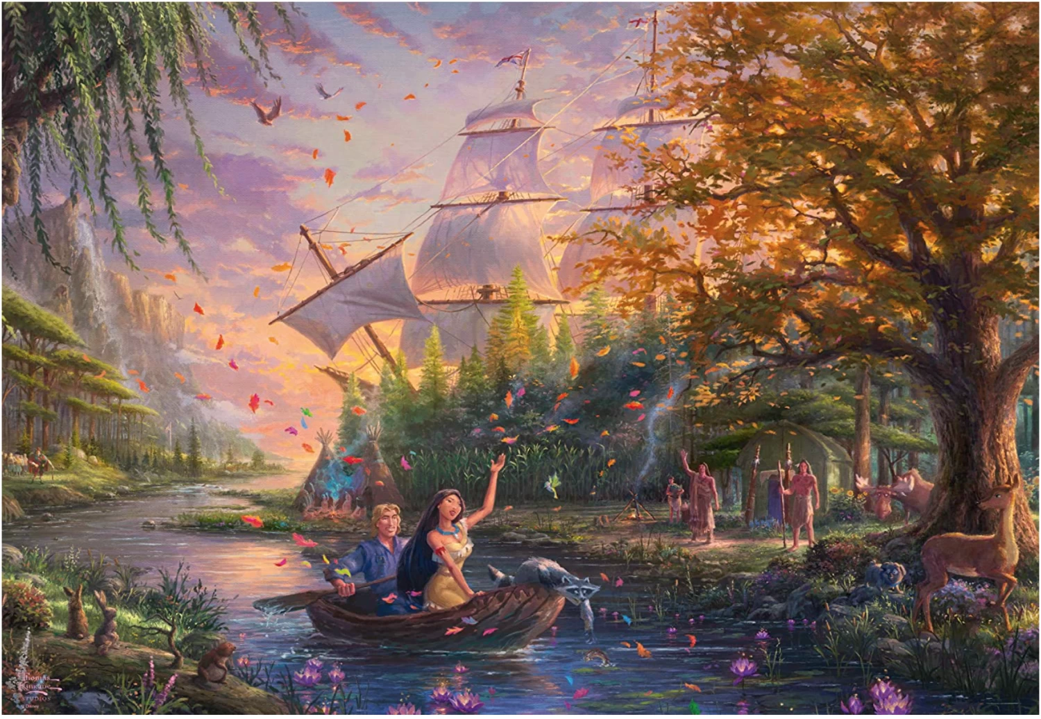 Schmidt Pocahontas - Thomas Kinkade - Puzzel Van 1000 Stukjes - Afbeelding 2