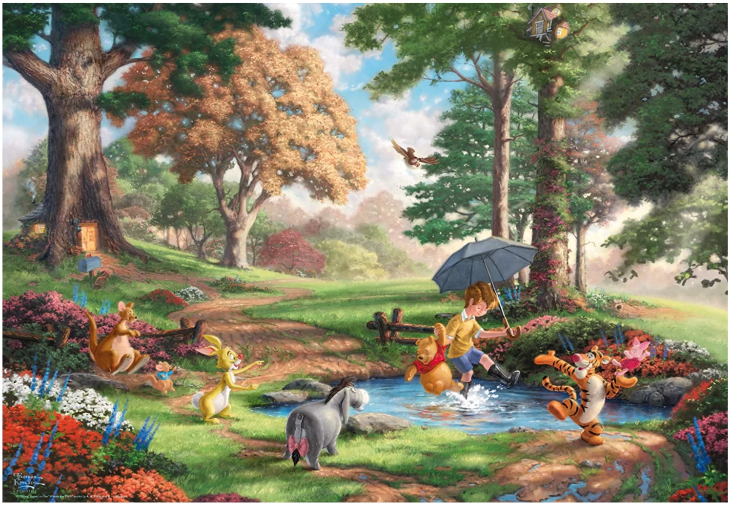 Schmidt Winnie De Poeh - Thomas Kinkade - Puzzel Van 1000 Stukjes - Afbeelding 2
