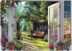 Schmidt Zicht Op De Bloeiende Tuinen - Dominic Davison - Puzzel Van 1000 Stukjes