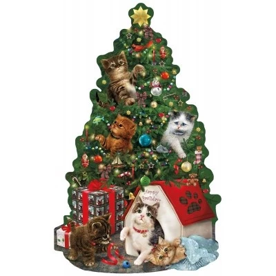 SUNSOUT Kitty Cat Playground - Christmas Tree - Legpuzzel Van 1000 Stukjes - Afbeelding 2