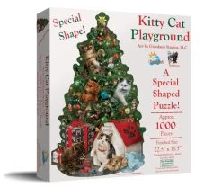 SUNSOUT Kitty Cat Playground - Christmas Tree - Legpuzzel Van 1000 Stukjes