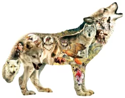 SUNSOUT Native American Wolf - Legpuzzel Van 750 Stukjes