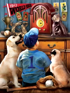 SUNSOUT Tom Wood - Listening To The Game - Legpuzzel Van 300 XXL Stukjes